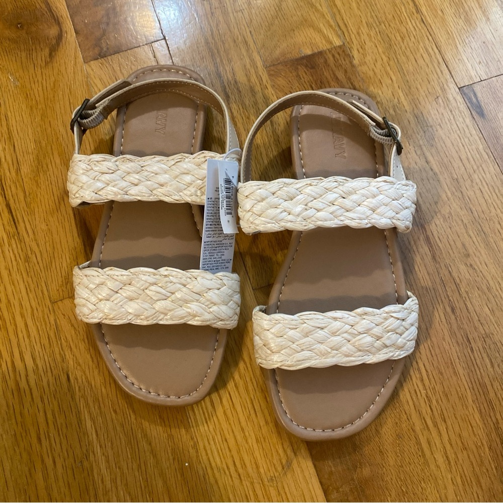 Old Navy Kids Braided Sandals - Beige and Off-White